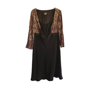 Liz Elana Lace Bodice Black Night Out Dress 14